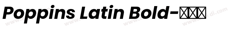Poppins Latin Bold字体转换
